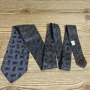 JOSEPH ABBOUD Necktie Mens Neck Tie Made in Italy 100% Silk Brown & Purple NWT